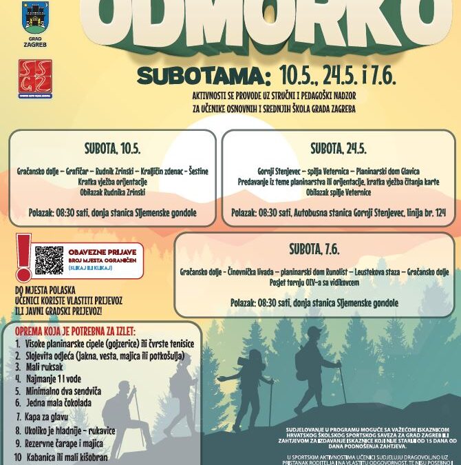 ODMORKO – izleti na Sljeme